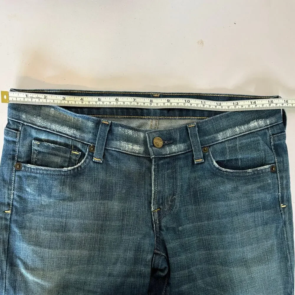 Citizens of Humanity Elle Low Waist Bootcut Distressed Jeans Size 28